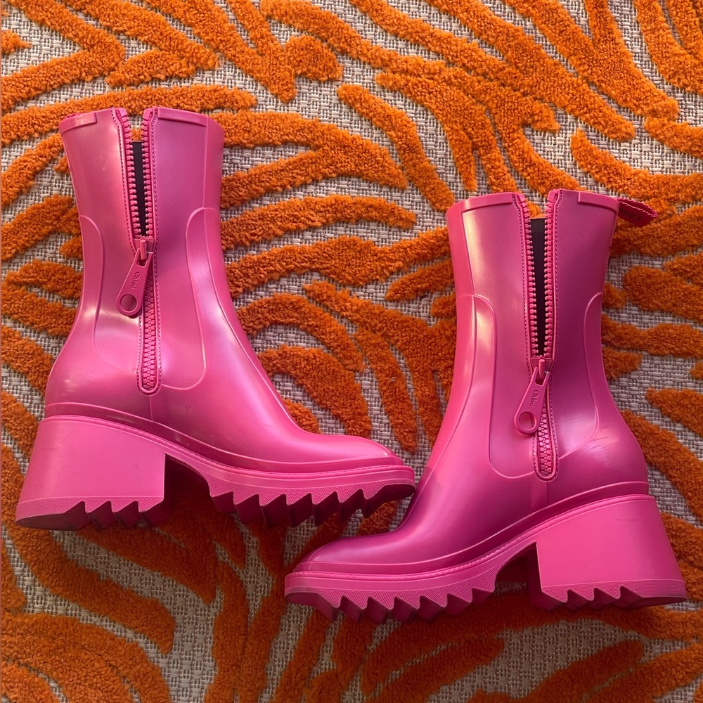 Hot Pink Chloe Betty Rain Boots